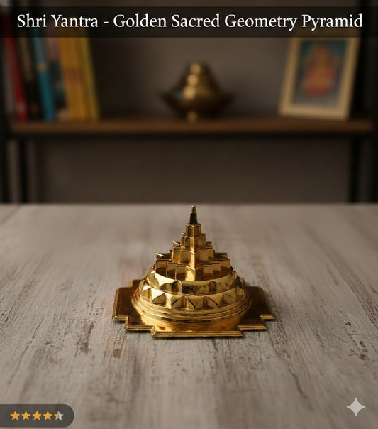 Handcrafted Gold plated Shree Yantra – Sacred Geometry for Abundance & Meditation