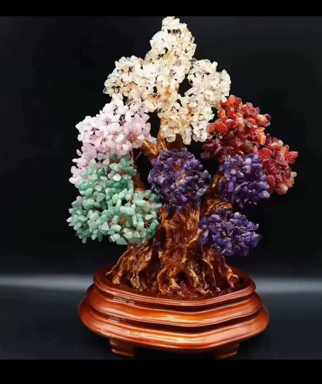 Multi-stone Gemstone Tree, Feng Shui Crystal Tree