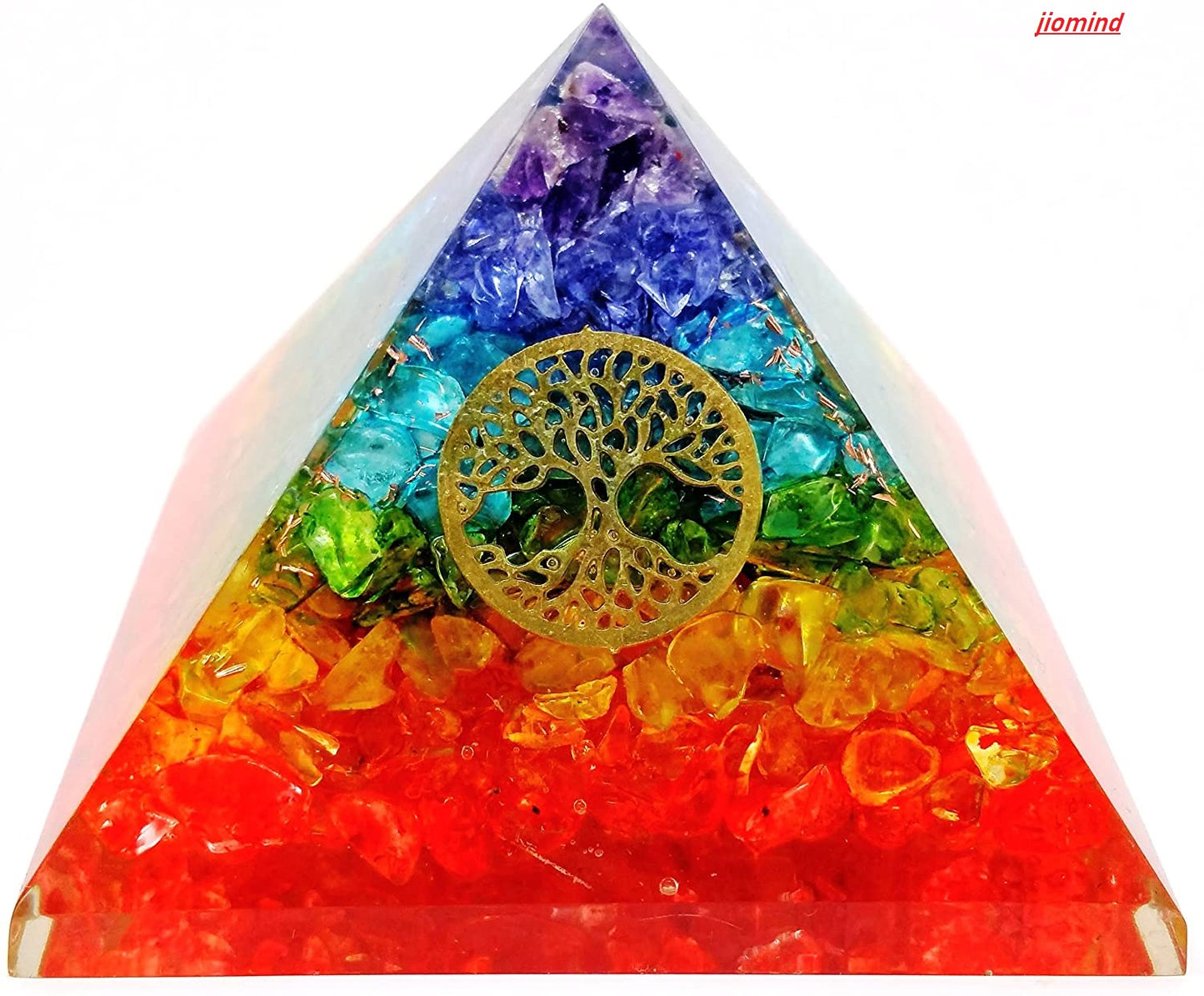 Seven Chakra Gemstone Tree of Life - Gold Wire Wraped