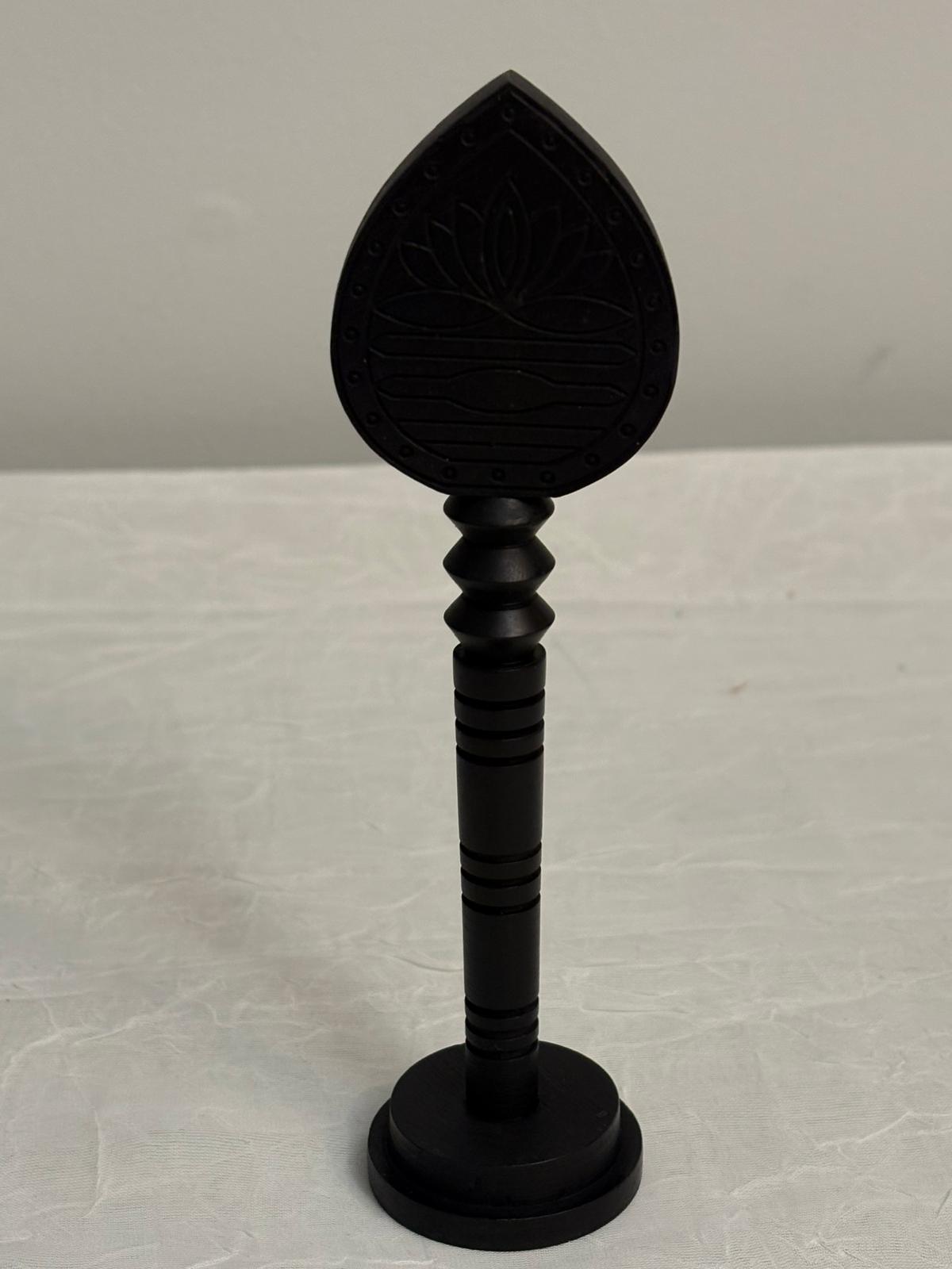 Handcrafted Karungali / Ebony Wood Murugan Vel – 6 Inches