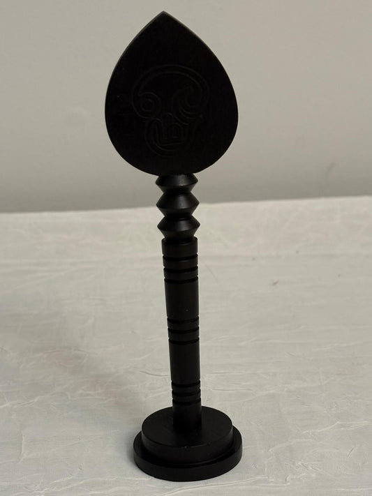 Handcrafted Karungali / Ebony Wood Murugan Vel – 6 Inches