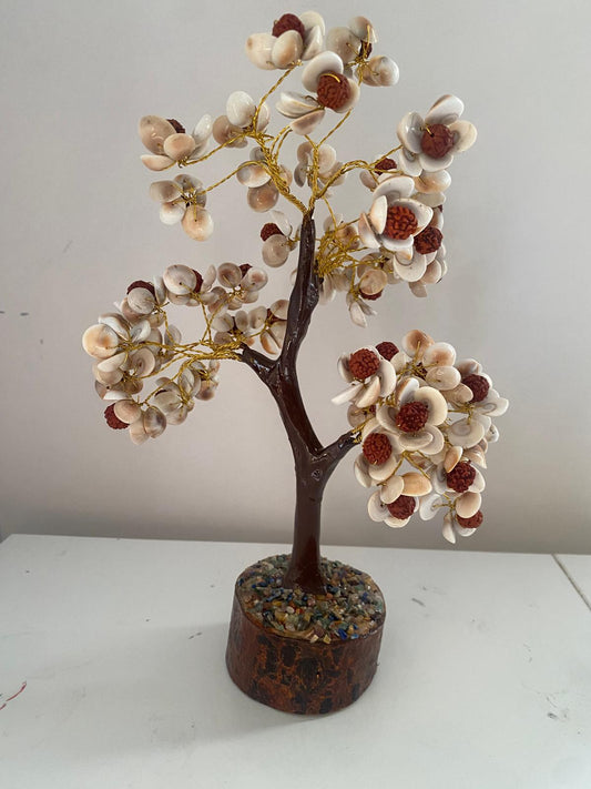 Gomti Chakra Rudraksha Gemstone Tree, Spiritual Decor