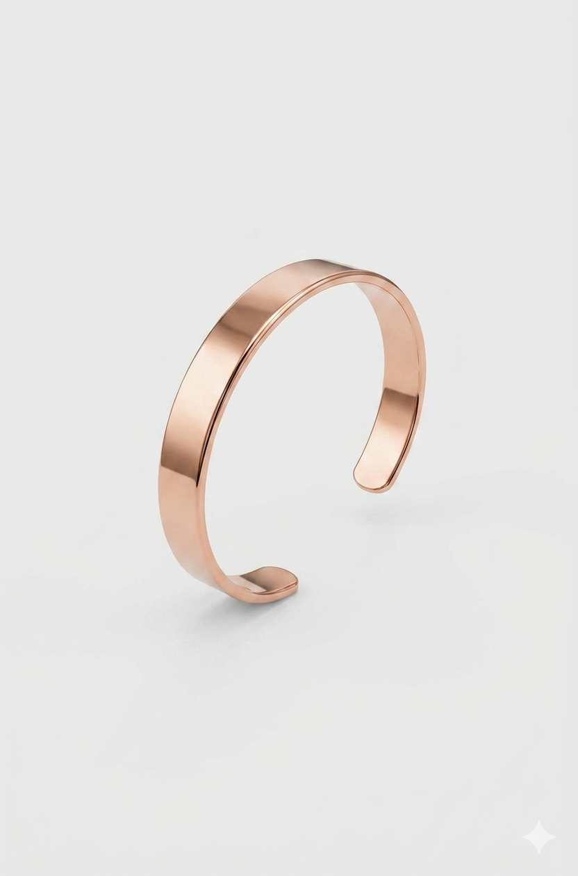 Handmade Solid Copper Bangle Bracelet: Pure Copper Bangle – Copper Kada for Men & Women