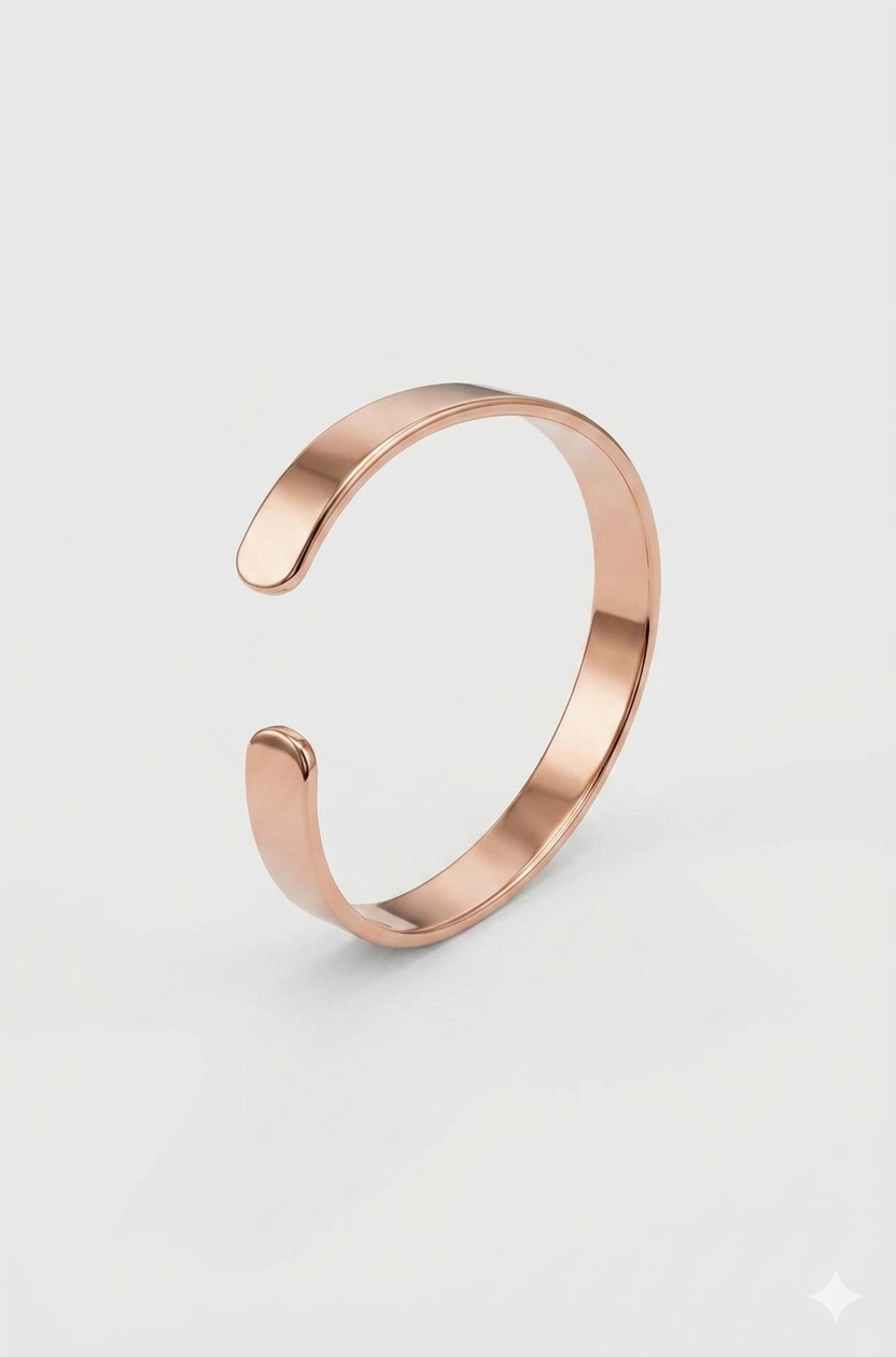 Handmade Solid Copper Bangle Bracelet: Pure Copper Bangle – Copper Kada for Men & Women