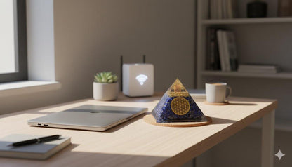 Handcrafted Orgonite Pyramids-Citrine & Lapis Lazuli Pyramid