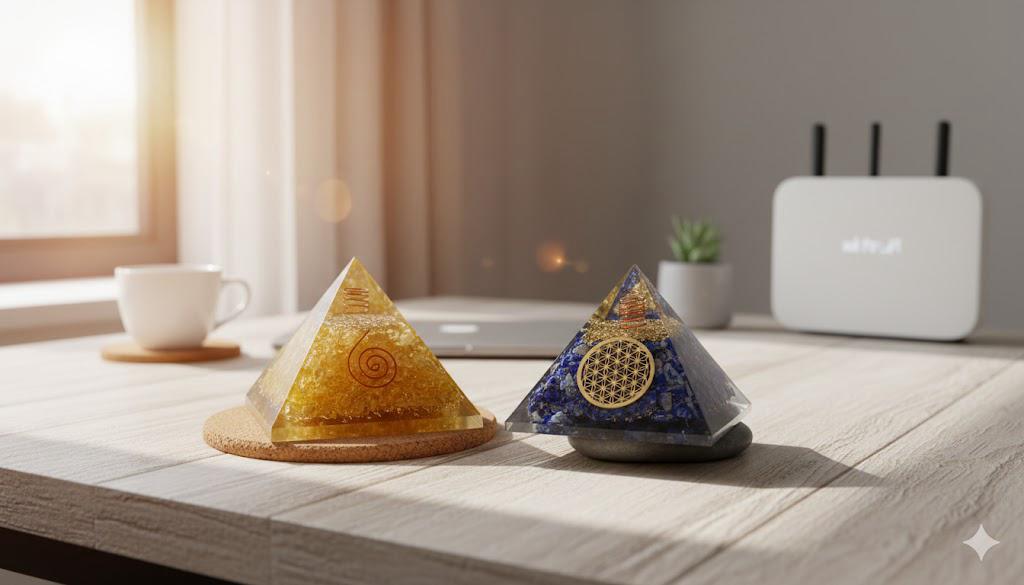 Handcrafted Orgonite Pyramids-Citrine & Lapis Lazuli Pyramid