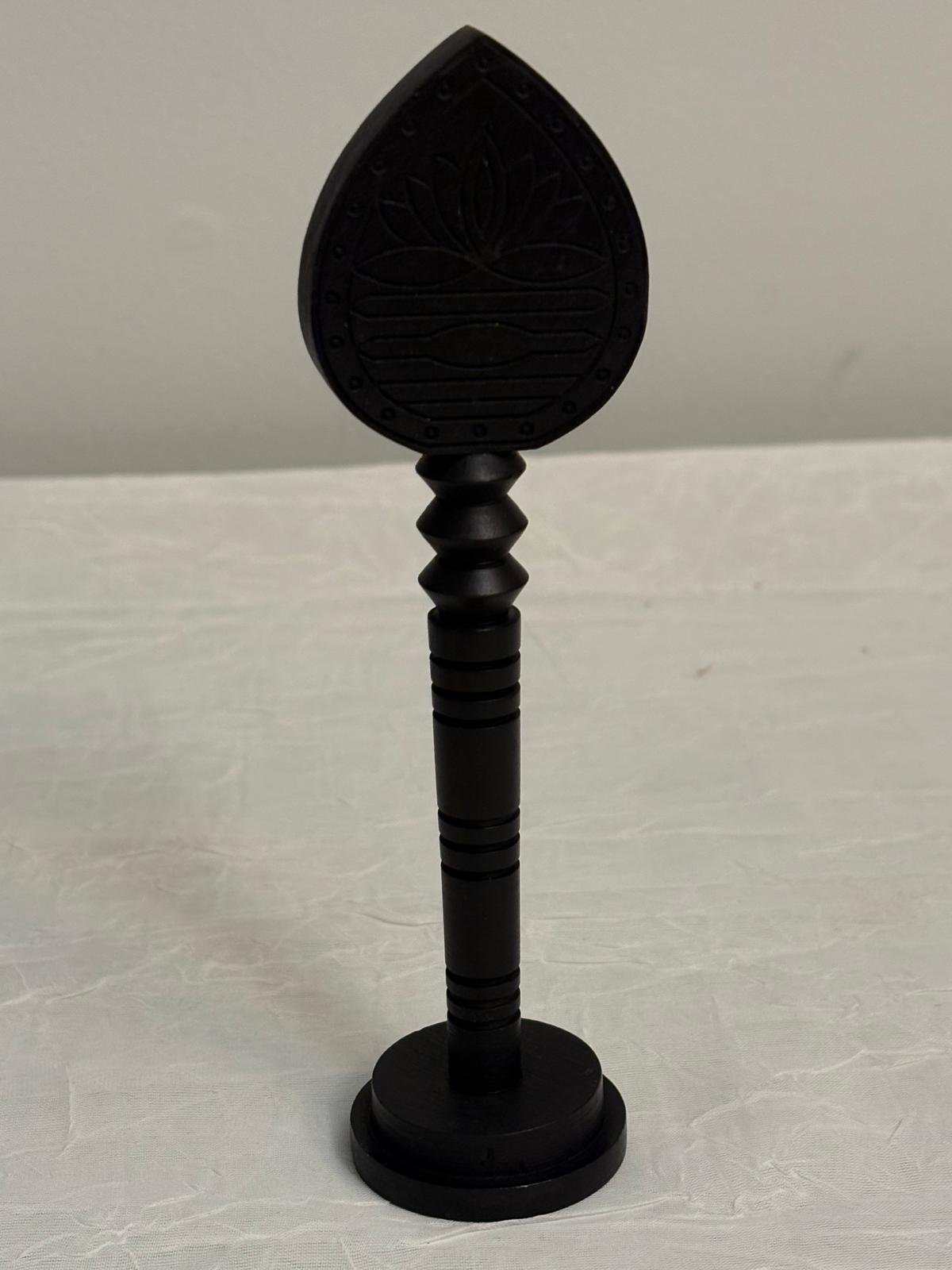 Handcrafted Karungali / Ebony Wood Murugan Vel – 6 Inches