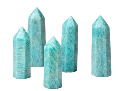 Natural Amazonite Crystal Tower – Polished Healing Point