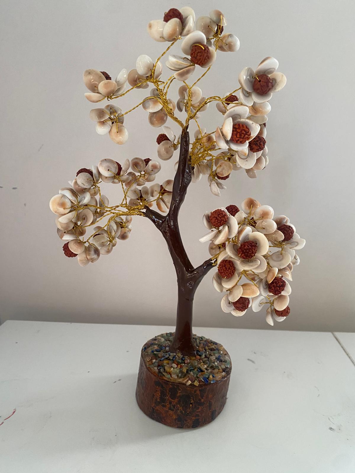 Gomti Chakra Rudraksha Gemstone Tree, Spiritual Decor