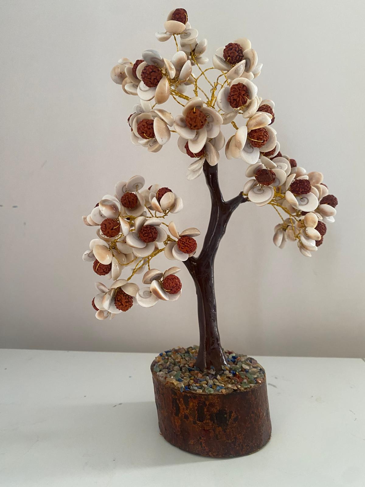 Gomti Chakra Rudraksha Gemstone Tree, Spiritual Decor