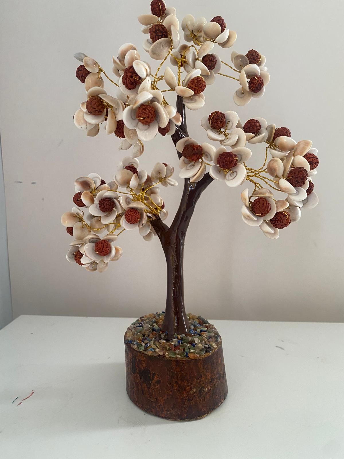 Gomti Chakra Rudraksha Gemstone Tree, Spiritual Decor