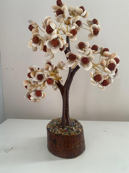 Gomti Chakra Rudraksha Gemstone Tree, Spiritual Decor