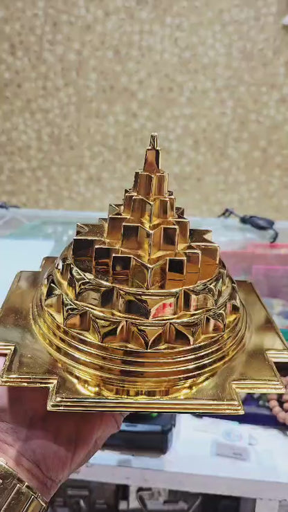 Handcrafted Gold plated Shree Yantra – Sacred Geometry for Abundance & Meditation