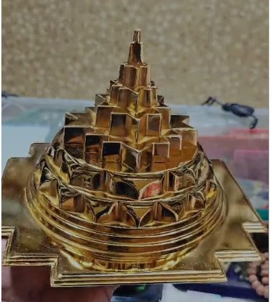 Handcrafted Gold plated Shree Yantra – Sacred Geometry for Abundance & Meditation