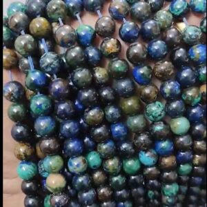 Azurite with Malachite Gemstone Beads (8mm)