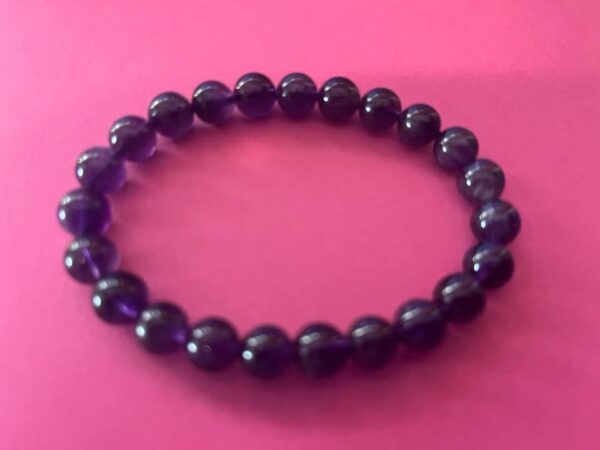 Amethyst Bracelet (8 mm Beads) - Image 3